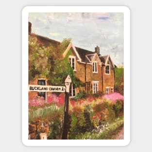 Somerset, Houses and Flowers Sticker